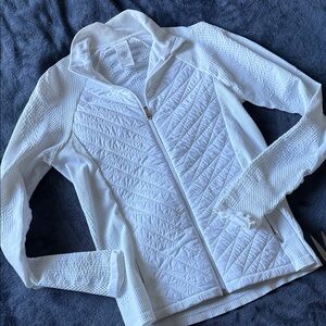Athleta Women's White Quilted Ski Jacket